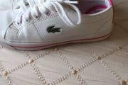 Lacoste leather girls trainers shoes white holls UK 11 eur 29