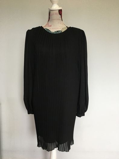 Asos black pleated dress