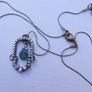 Michal Negrin Hamsa Necklace Turquoise Blue Roses Hand of Fatima  in Box Image 4