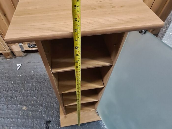 Stylish Tall Cabinet / Shelving Unit with Frosted Glass Door