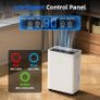 Dehumidifiers for Home, 12L/Day Dehumidifier for Bedroom with Automatic Humidity Sensor Auto Defrost 24H Timer, Continuous Drainage Ultra Quiet Dehumidifiers for Drying Clothes Damp Image 2