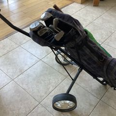 Golf bag, buggy & clubs
