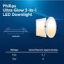 Philips Ultra Glow 10w Round LED Downlighter | 3 Colors in 1 Recessed LED Downlight Image 2