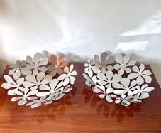 Pair of Vintage Ikea Stockholm Stainless Steel Bowls