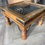 Wooden and glass table Image 2