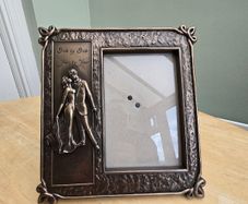Genesis Cold Cast Bronze Picture Frame Happy Anniversary