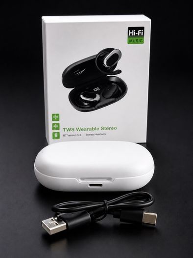 Open Ear Wireless Earbuds Bluetooth 5.3 Sport Headphones LED Display Ear Hook