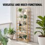 6 Tier Bamboo Bookshelf Display Storage Rack Organizer, Freestanding Image 6