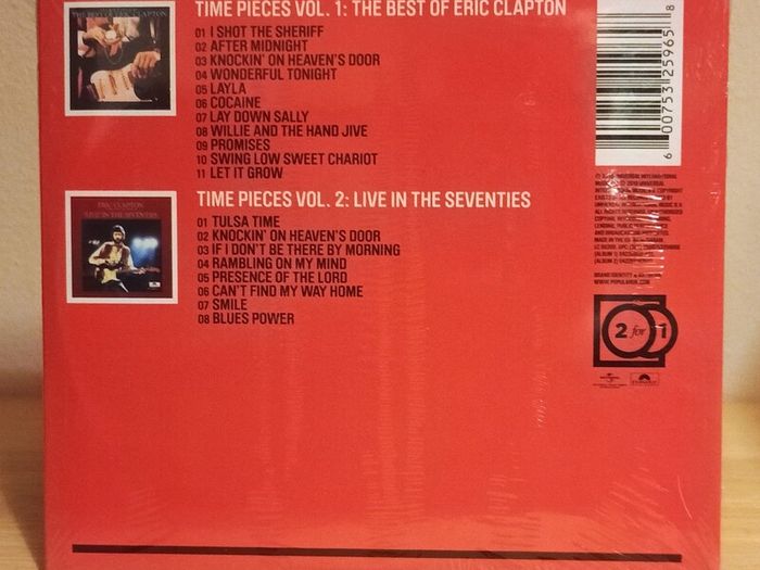 Eric Clapton Time Pieces Vol 1 The Best of + Time Pieces Vol 2 Live in the Seventies CD Album