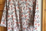 Weirdfish Ladies beige orange 3/4 Sleeve heavy jersey top size 14 includes postage