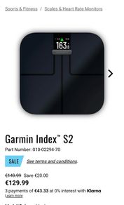 Garmin smart scale S2