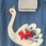 Marks & Spencer light blue cotton dress with matching tights Dress dress Age 3-4 BNWT Image 2