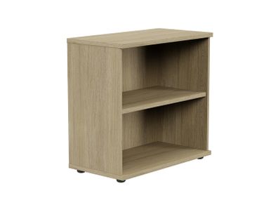 Open Bookcase Desk High (770mm) - 2 Levels - Urban Oak