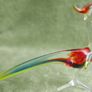 Vintage Murano Rooster Figurine, Miniature Blown Glass Sculptures, Glass Art. Image 5