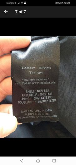 Ted Baker 100% Silk Dress