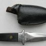 Vintage Stainless  Boot Dagger Knife Fixed Blade heavy Handle & Sheath Image 2