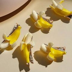 Funny Peelable Banana Hair Clips Set