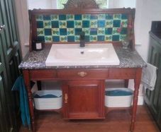 Antique vanity unit