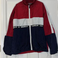 Red, White and Navy Windbreaker size medium