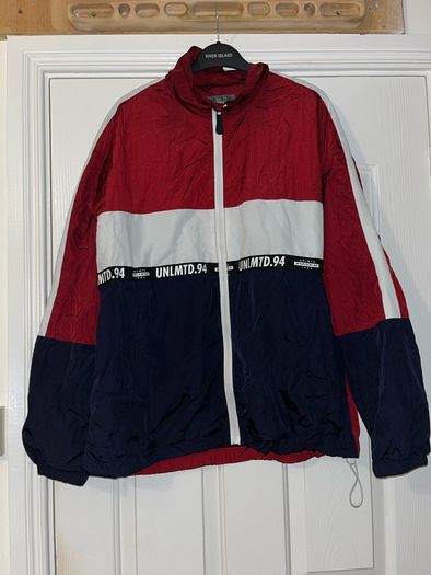 Red, White and Navy Windbreaker size medium