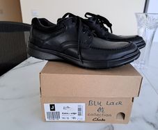 42.5 (8.5) NEW Clarks Lether School Shoes Wide (G)