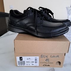 42.5 (8.5) NEW Clarks Lether School Shoes Wide (G)