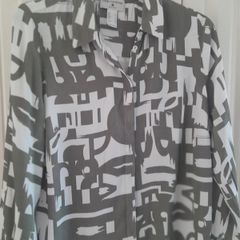 Ladies Shirt Grey & White New