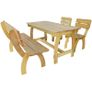 Outdoor Dining Set 4 Pieces Impregnated Pinewood Image 4