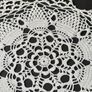 Vintage Handmade White Crochet Lace Doily serviette 35cm Round Floral Table Centrepiece Image 5