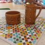 Fabulous Vintage Mid Century Portmeirion Golden Treacle Glaze Milk Jug and Sugar Bowl in the Iconic 1960s Totem Pattern Designed by Susan Williams-Ellis Image 3