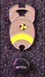 Fallout, pin back badge.