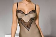 Slip Chemise leather feel