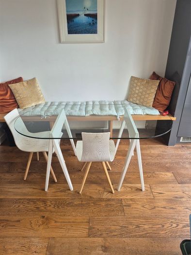 Glass kitchen table