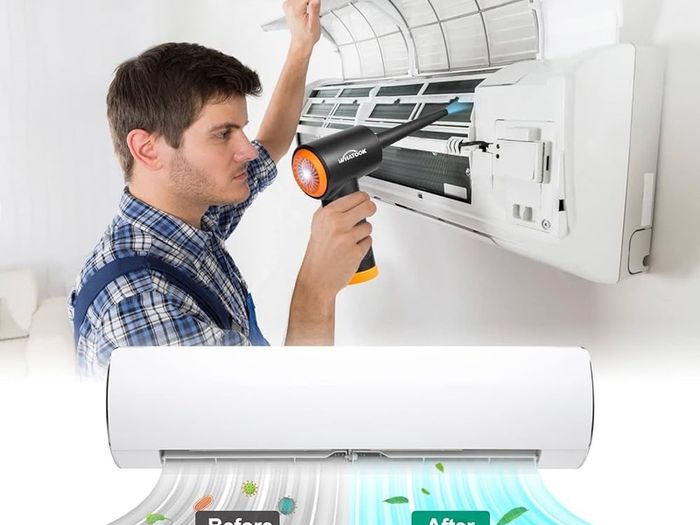 FREE EXPRESS SHIPPING Compressed PC Air Cleaner Duster, Electric Air Blower for PC Cleaning 3-Speed Cordless 60000 RPM Rechargeable Reusable Compressed Air Dusters for Laptop Computers Keyboard