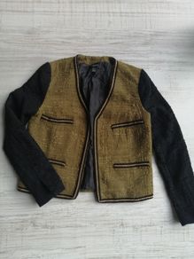 Mango green black blazer jacket. size L 12 /14
