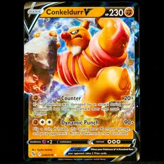Conkeldurr V 040/078 Double Ultra Holo Rare Sword and Shield Pokemon Go Card