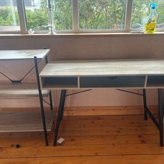 Desk and shelves