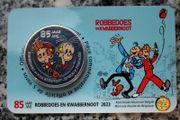 Belgium 5 Euro Base Metals Brilliant Uncirculated Coin 2023 - 85 years Spirou &amp; Fantasio (Color) - Belgian Coincard Catalogue