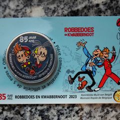 Belgium 5 Euro Base Metals Brilliant Uncirculated Coin 2023 - 85 years Spirou & Fantasio (Color) - Belgian Coincard Catalogue