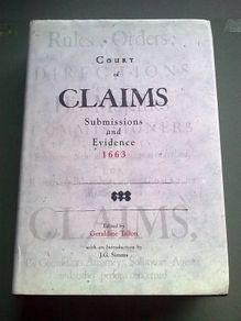 Court of Claims submissions and evidence 1663.