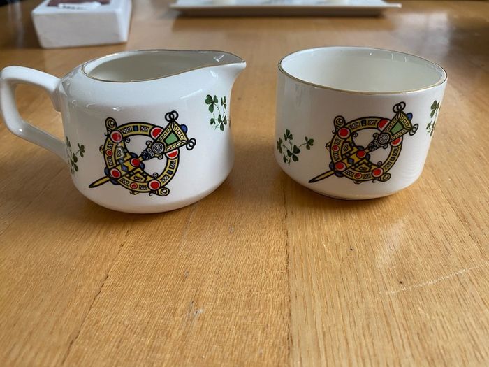 Vintage Carrigaline Pottery Miniature Jug and Sugar Bowl