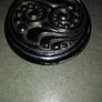 glass  trinket dish with lid. Image 4