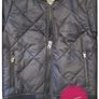 Women's black quilted short bomber jacket Image 4