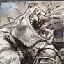 Simon Bisley original comic art Tower Chronicles Full Splash page Werewolf Fight Image 4