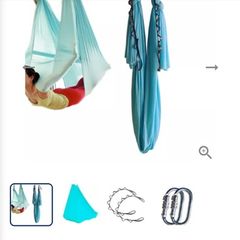 Wellsem yoga swing and wall hangings