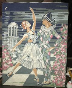 Original French tapestry on board