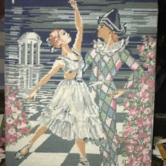 Original French tapestry on board