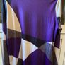 Purple Long Sleeve Geometric Top  Size XL UK 16 BNWOT Image 2
