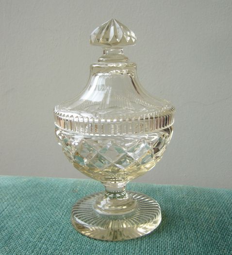 Antique Glass Vanity Jar