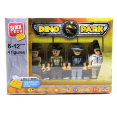 Pack of 4 block tech dino park figures Fits Other Major Brands
